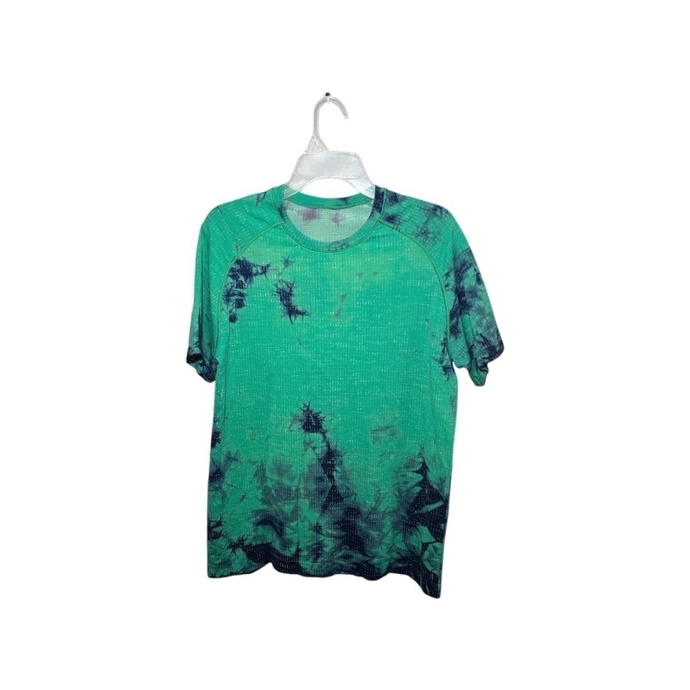 EUC Lululemon Live In Practice Green Tie-Dye Men's Shirt Size M